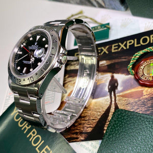 Rolex Explorer II 16570 •Black Dial• (2003 - Y Serial) - Swiss Watch Trader 