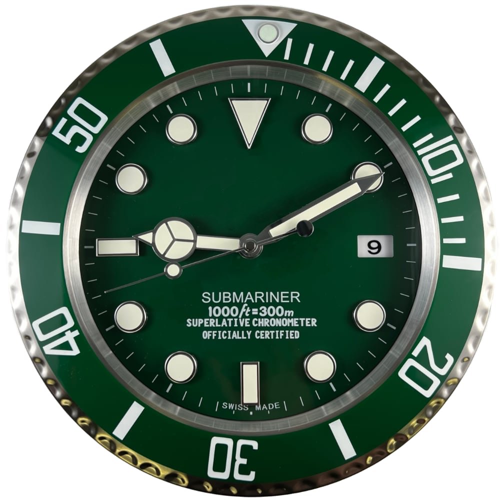 Rolex Submariner Wall Clock Green Dial Hulk