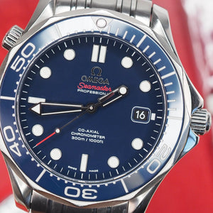 Omega seamaster 300m 41mm mens divers watch blue dial on sale