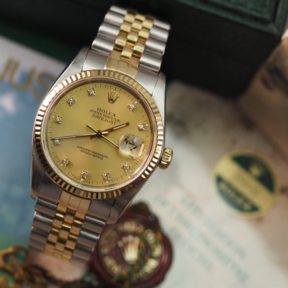 Rolex Datejust 16013 36mm with Diamond Dot Dial