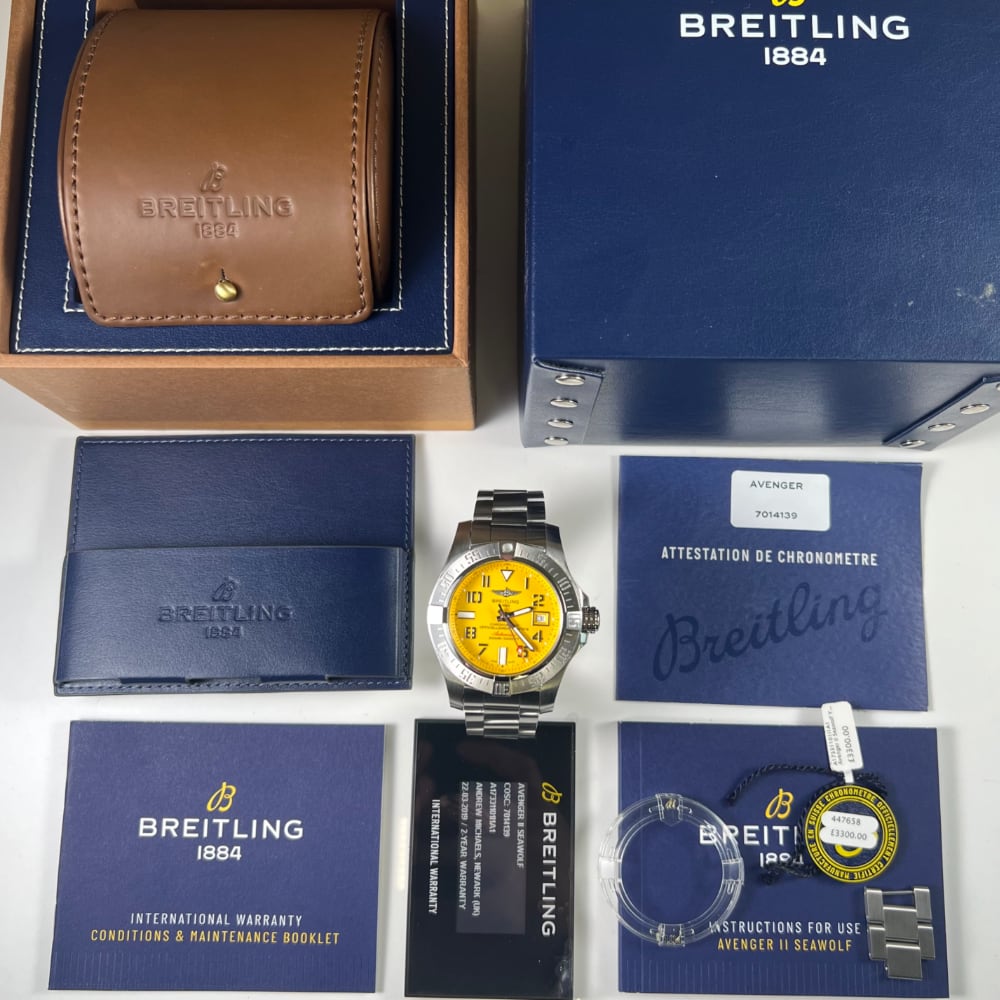 Breitling avenger seawolf cobra yellow best sale