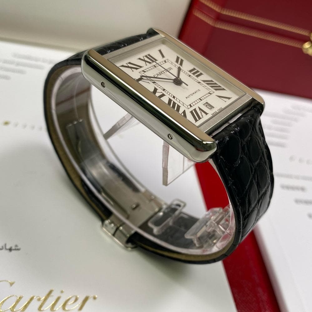 Cartier Tank Solo Steel Roman Numeral Dial Men's or Women's Watch WSTA0028