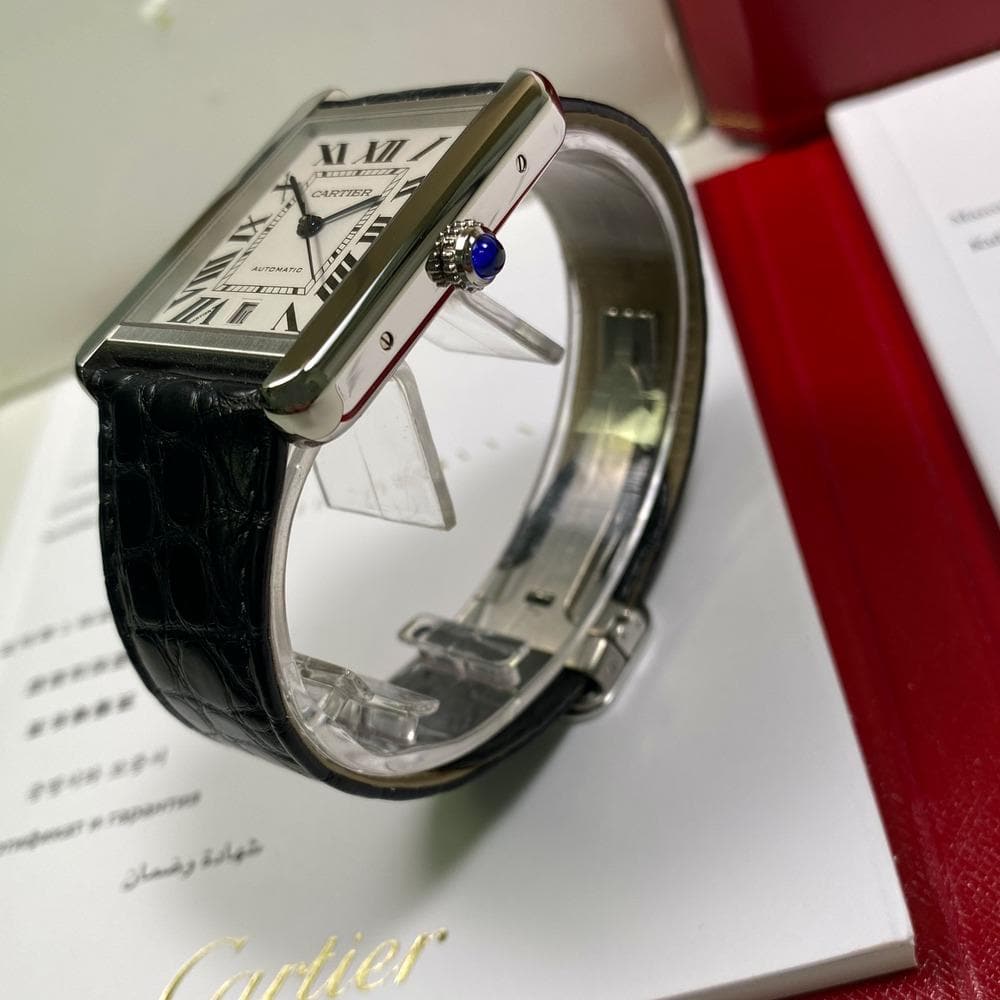 Cartier Tank Solo W5200003 35mmX27mm, White Roman, Steel, Pre-Owned