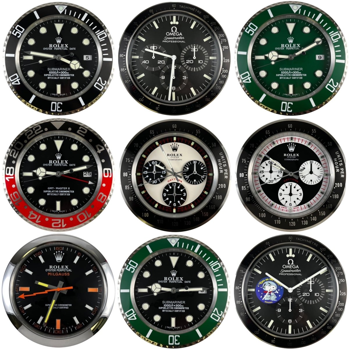 Rolex style best sale wall clock