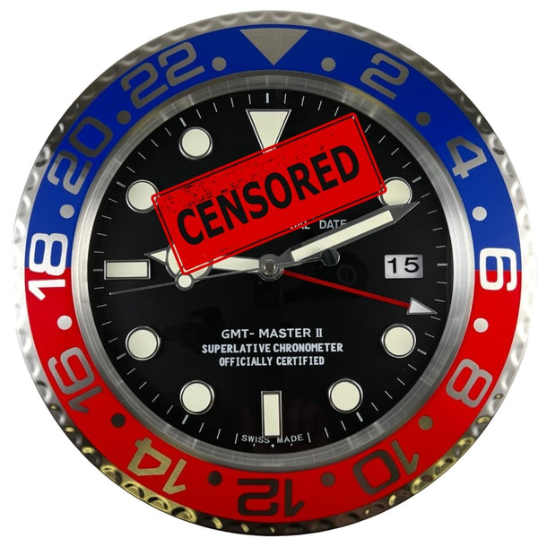 Rolex GMT Master II Wall Clock Pepsi Bezel