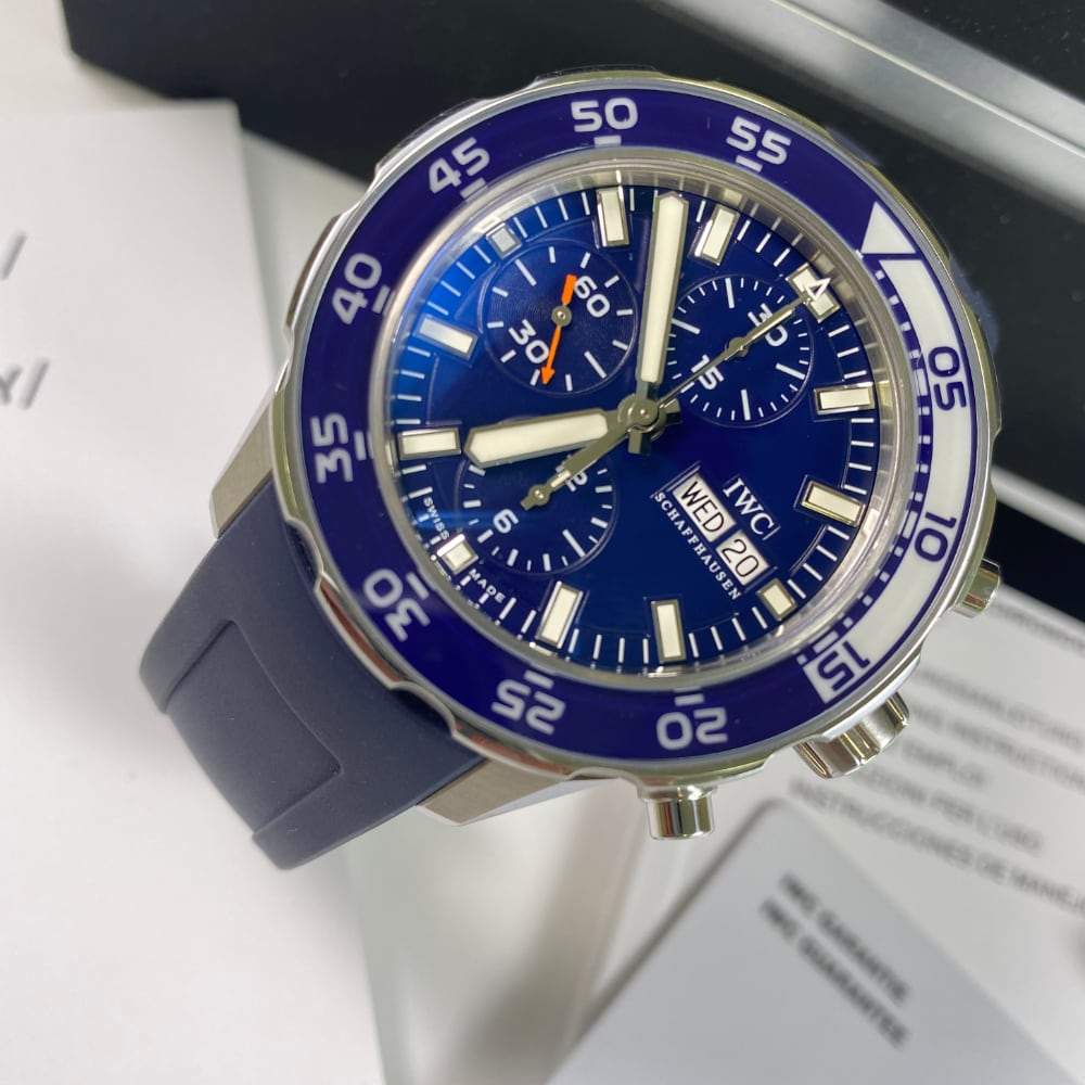 Iwc aquatimer sale blue dial