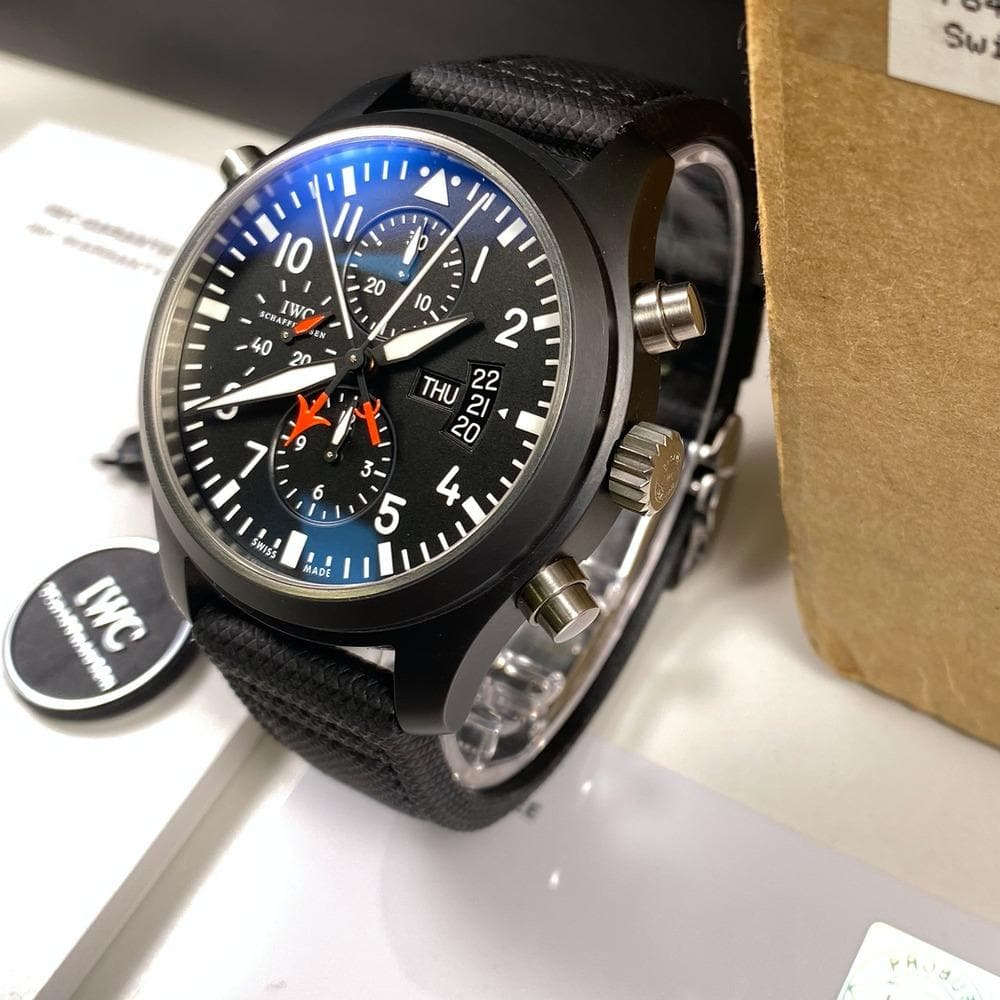 Iwc pilot's watch discount double chronograph top gun