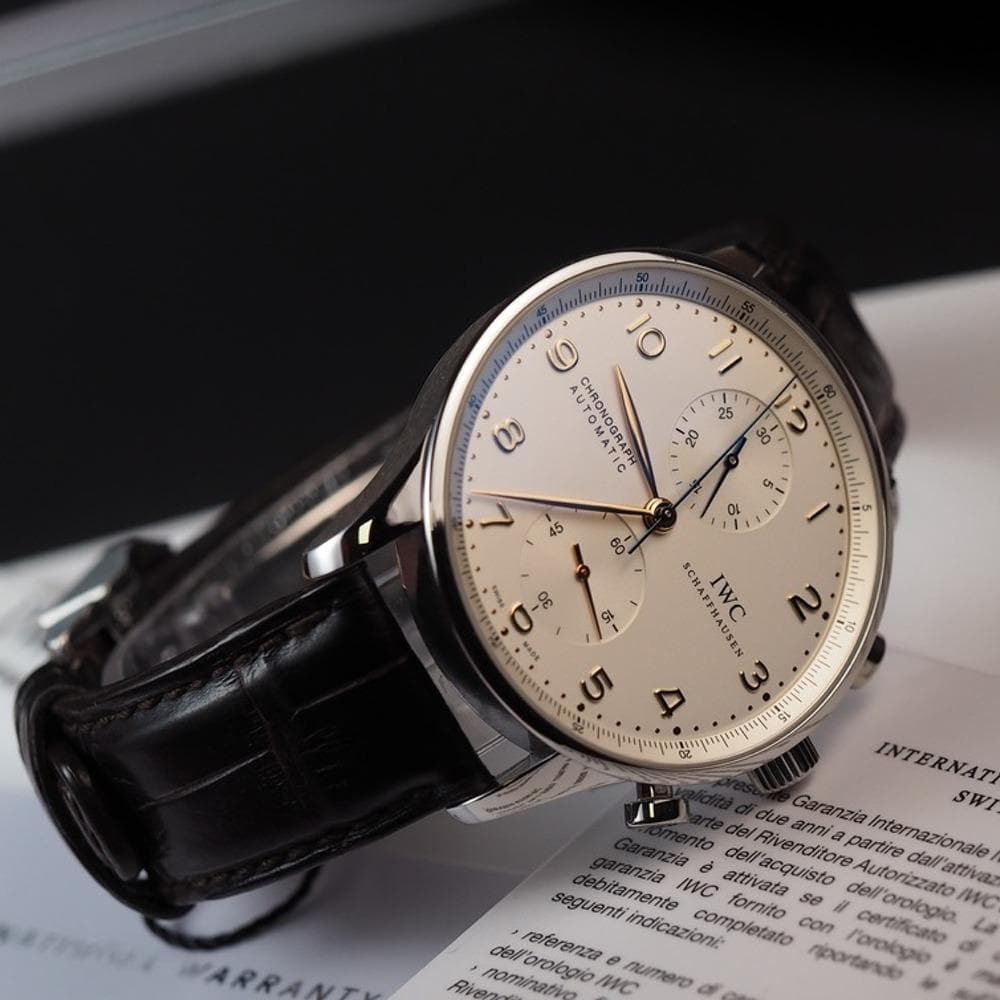 IWC Portugieser Chronograph IW371445 Silver Dial Finance Available