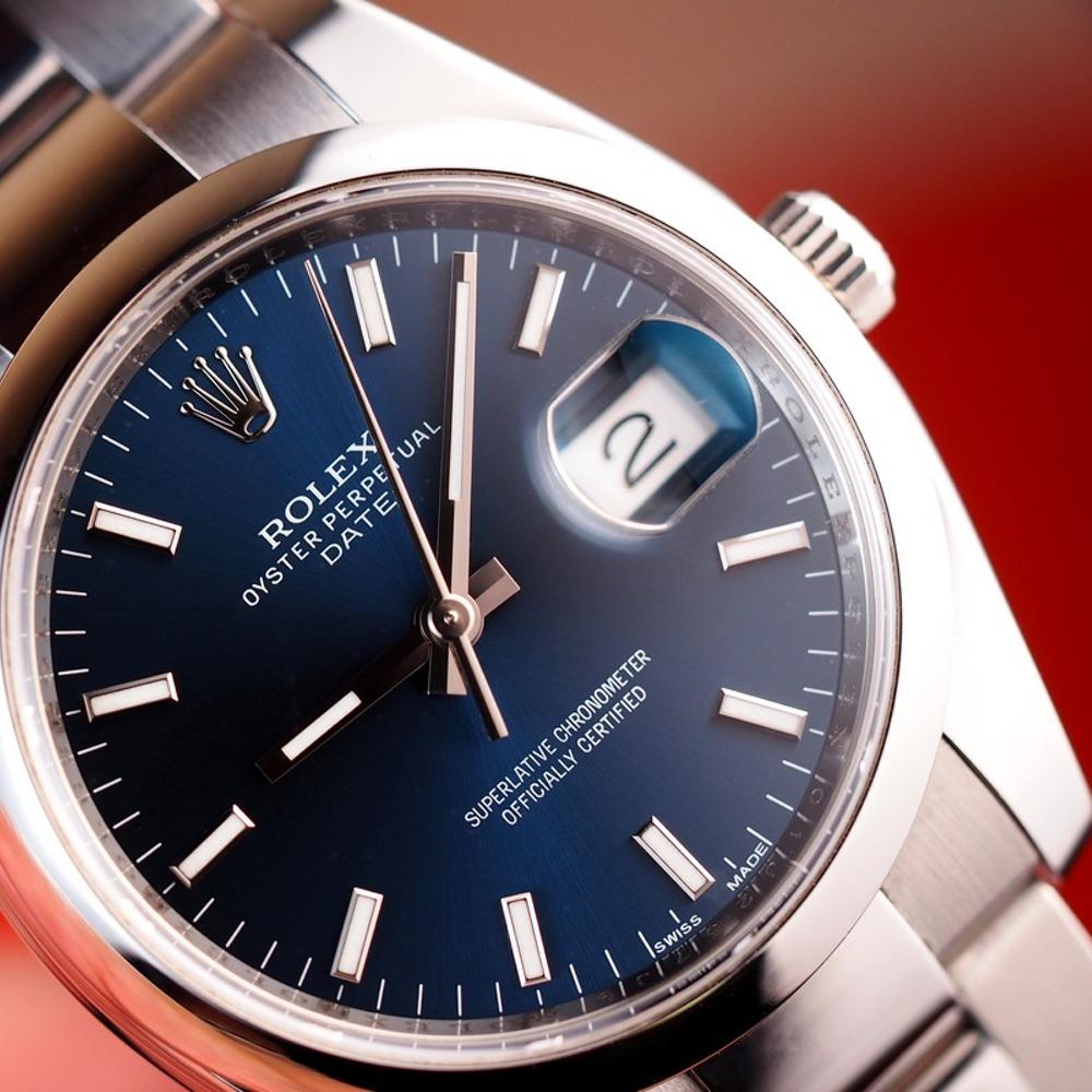 Rolex datejust 34 deals blue dial