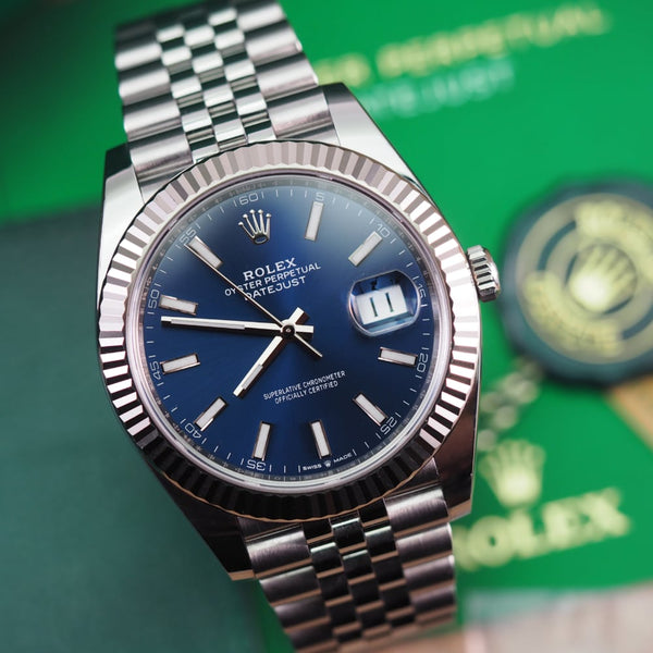 Rolex datejust 41 blue dial online price