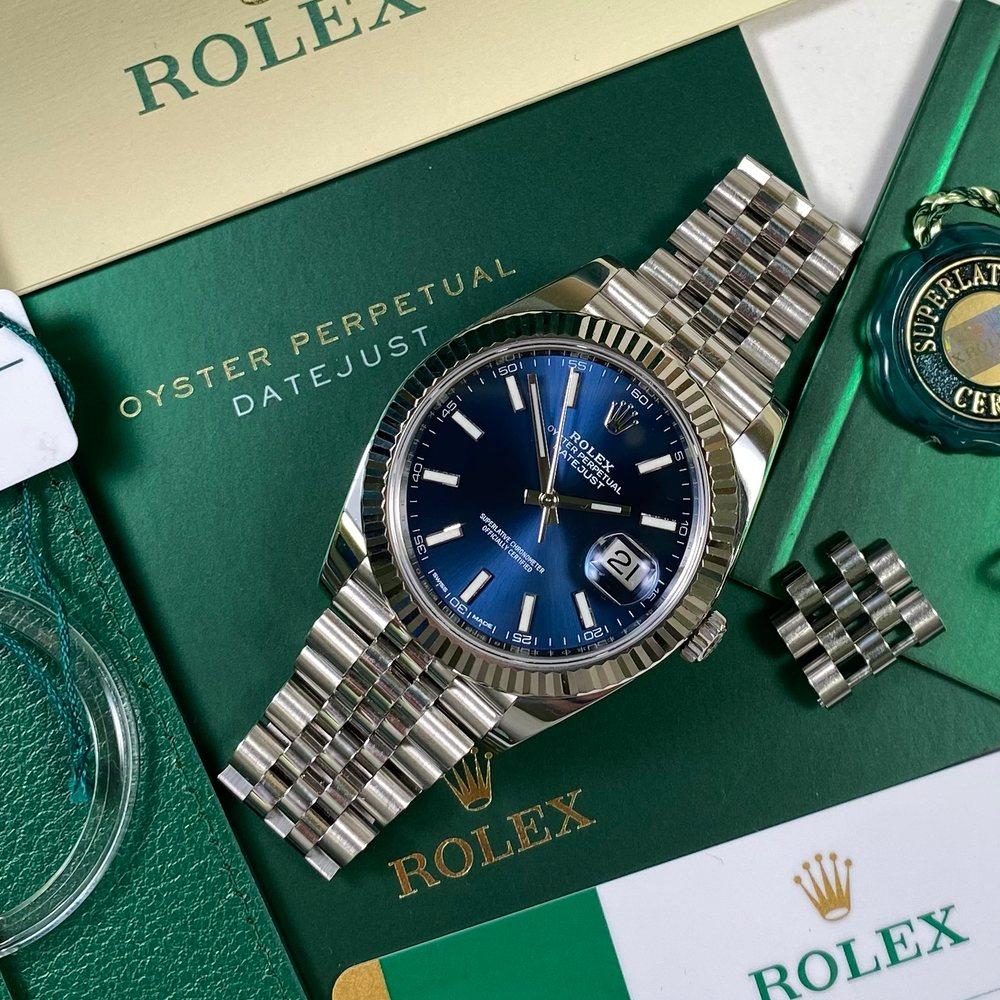 Pre Owned Rolex Datejust 41 126443 Blue Dial For Sale