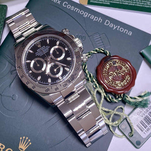 Rolex Daytona 116520 •BLACK DIAL• (2009-V) - Swiss Watch Trader 