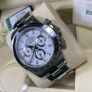 Rolex Daytona 116520 - White APH Dial •UNWORN• 2015 - Swiss Watch Trader 