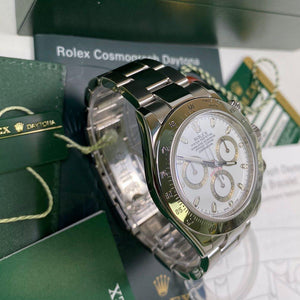 Rolex Daytona 116520 •WHITE DIAL• (2008 - V Serial) - Swiss Watch Trader 