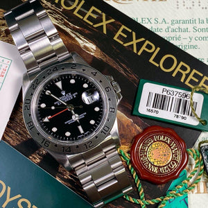 Rolex Explorer II 16570 •Black Dial• (2001 - P Serial) - Swiss Watch Trader 