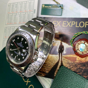Rolex Explorer II 16570 •Black Dial• (2003 - Y Serial) - Swiss Watch Trader 
