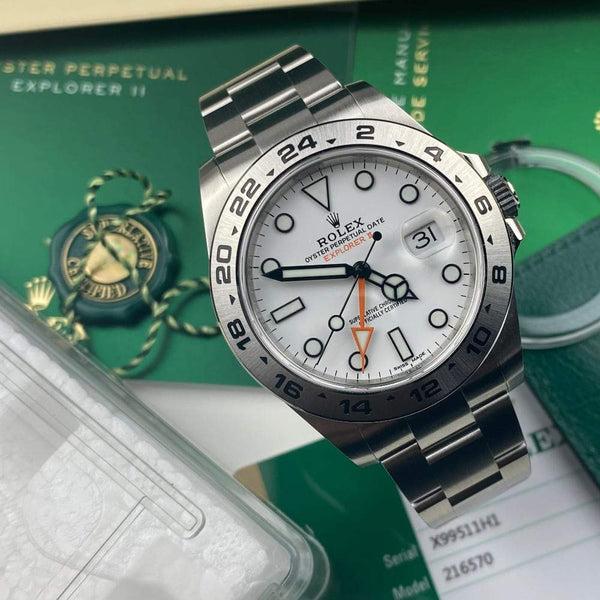 Rolex Explorer II 216570 Polar White Dial Free UK Delivery