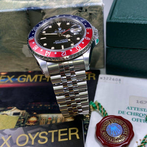 Rolex GMT Master 16700 Pepsi Bezel Tritium Dial (1992-N Serial) - Swiss Watch Trader 