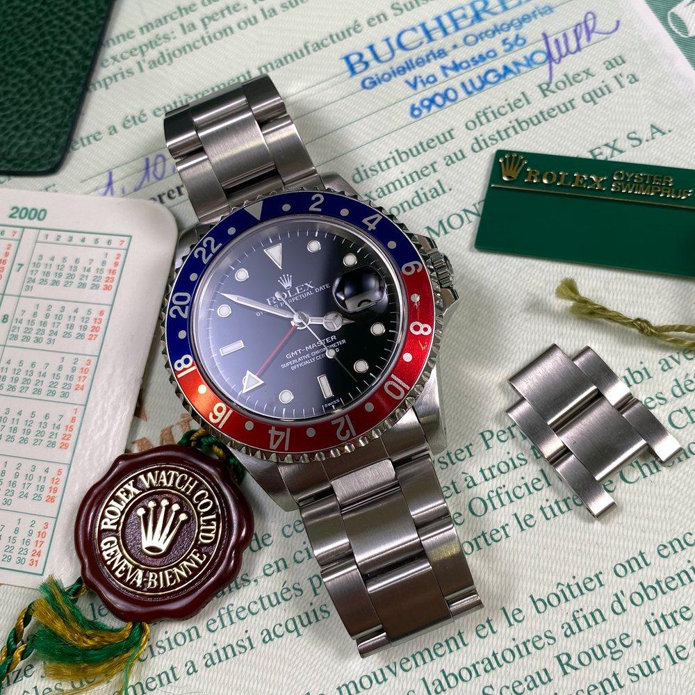 Rolex GMT Master 16700 Pepsi •SWISS DIAL• (1999 - A Serial) - Swiss Watch Trader 