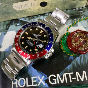 Rolex GMT Master 16750 Pepsi (1986) - Swiss Watch Trader