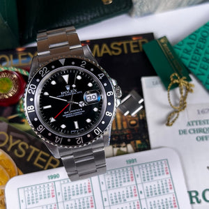 Rolex GMT Master II 16710 Black (1990) - Swiss Watch Trader