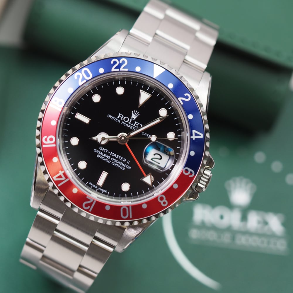 Rolex GMT Master II 16710 Pepsi (Stick Dial) - Swiss Watch Trader