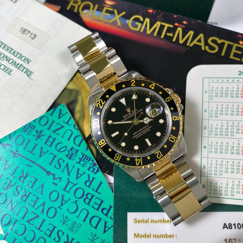 Rolex GMT Master II 16713 (2000-A) - Swiss Watch Trader 