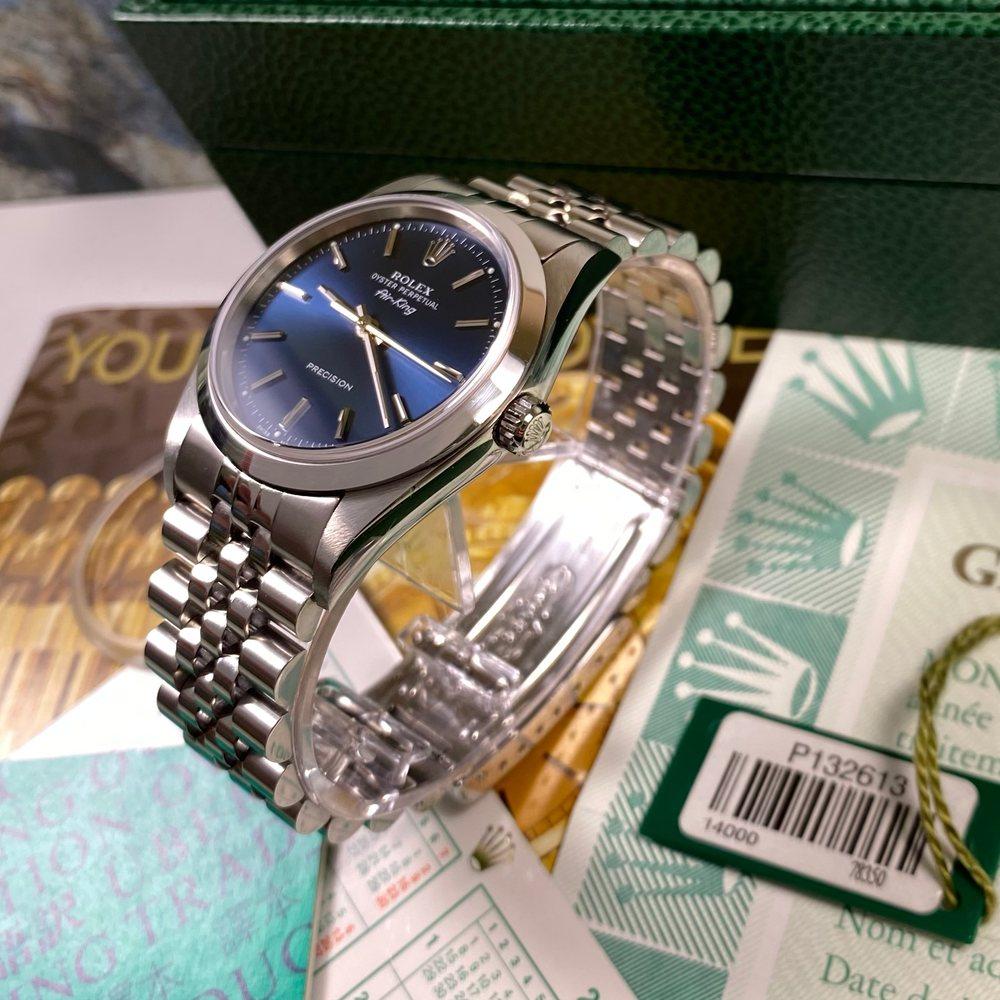 Rolex air king discount 14000m blue dial