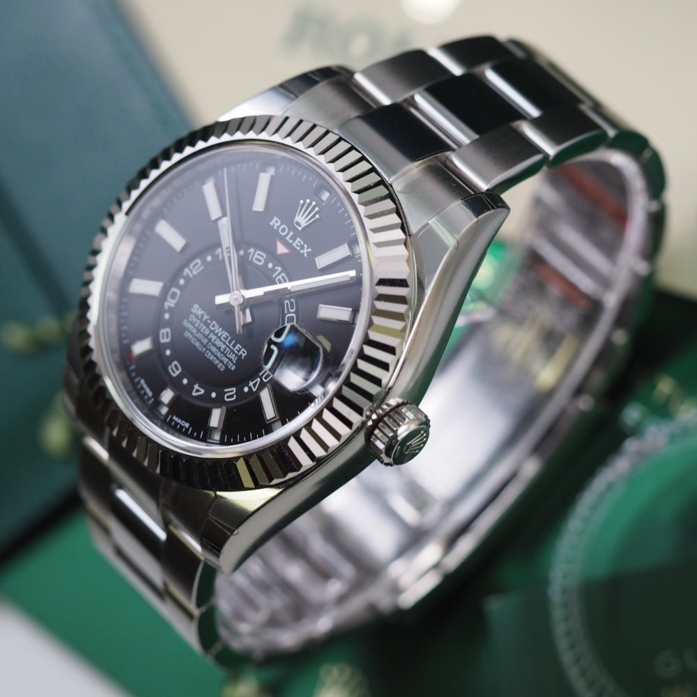 Rolex sky dweller sale steel black