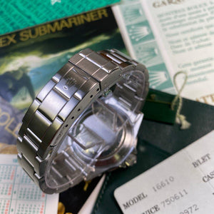 Rolex Submariner 16610 Date •Tritium Dial• (1990 - E Serial) - Swiss Watch Trader 