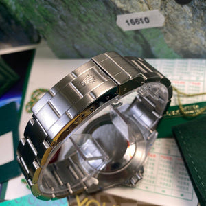 Rolex Submariner 16610 Date •Tritium Dial• (1993 - X Serial) - Swiss Watch Trader 
