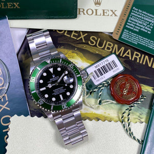 Rolex Submariner 16610LV "Kermit" •REHAUT• (2008 - M Serial) - Swiss Watch Trader 