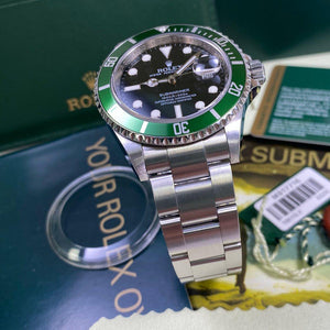 Rolex Submariner Kermit 16610LV Green Bezel 40mm Steel Watch M Series 2008  MK VI