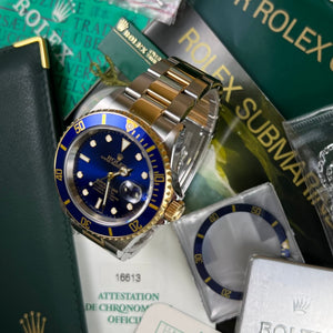 Rolex Submariner 16613 Blue Dial (2001) - Swiss Watch Trader