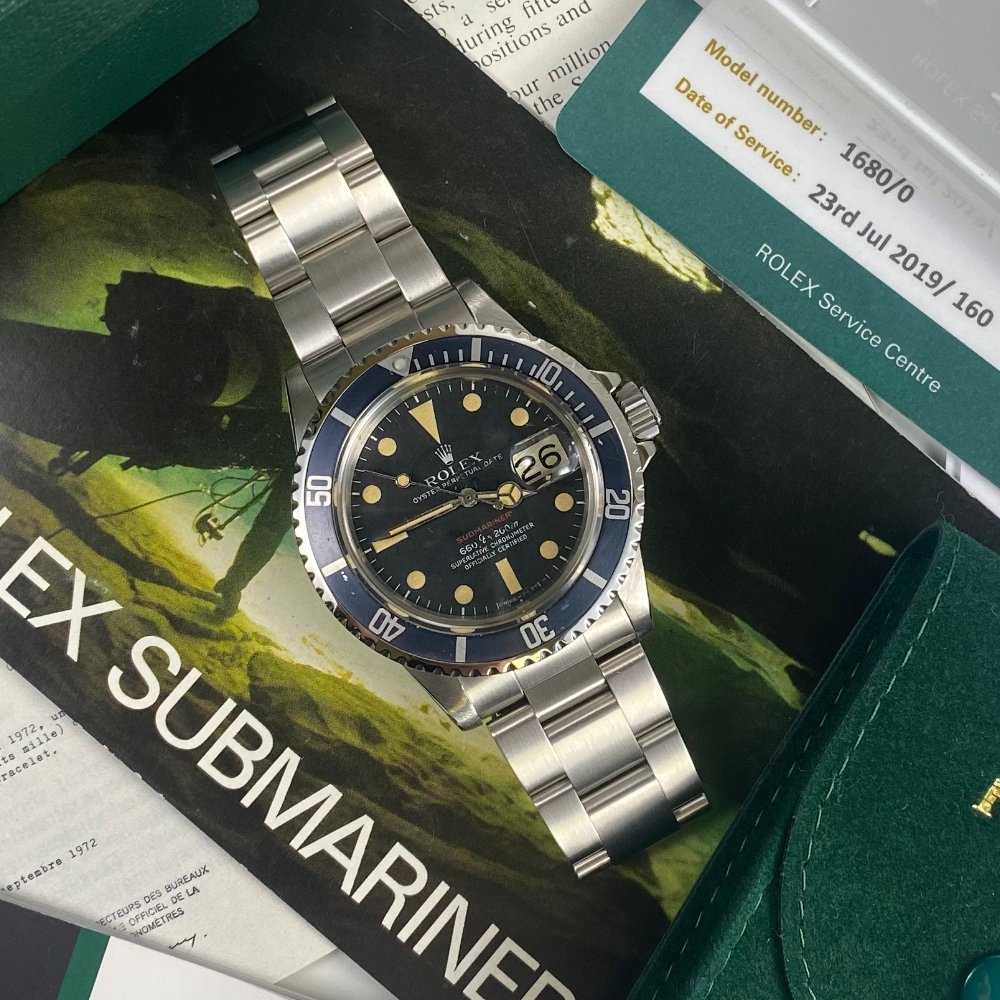 Rolex submariner single on sale red