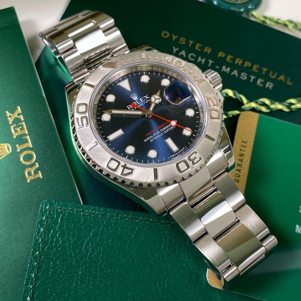 Rolex Yacht-Master 116622 Blue Dial Red Seconds Hand 2016