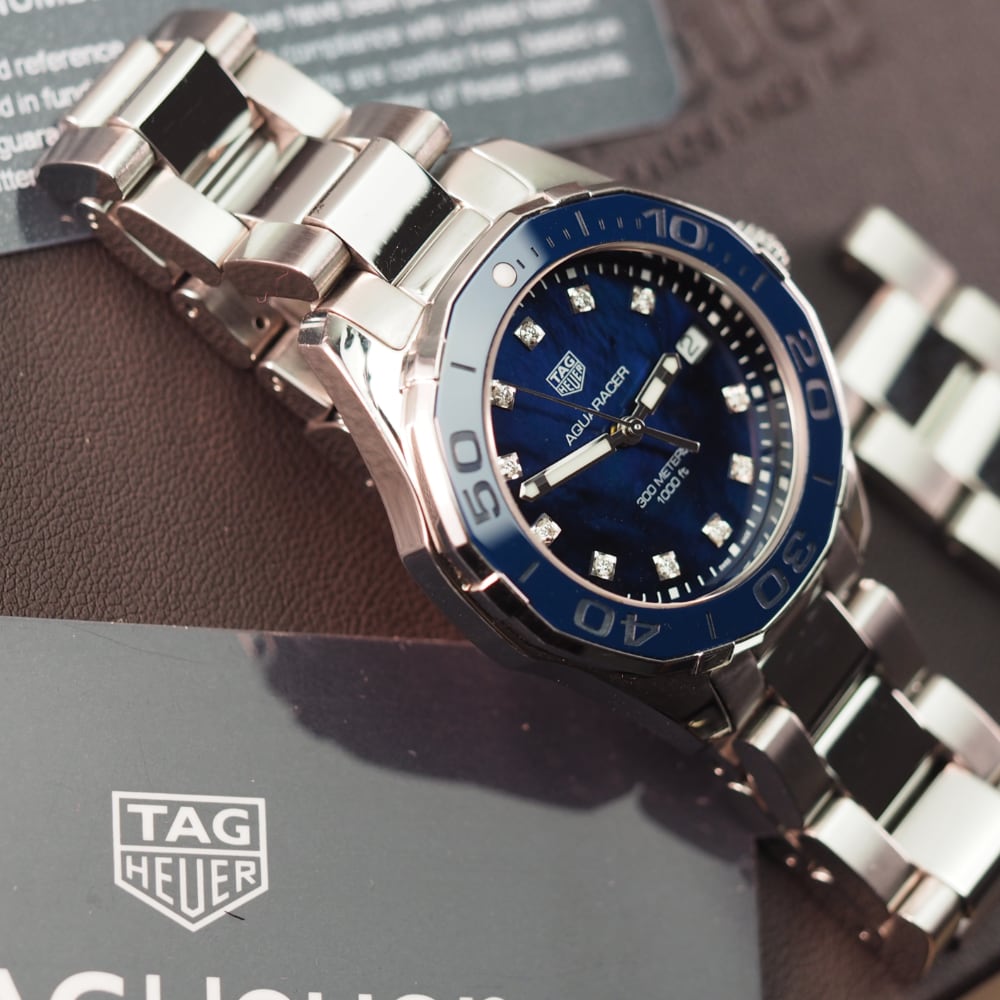 Tag heuer ladies aquaracer blue mother of pearl online