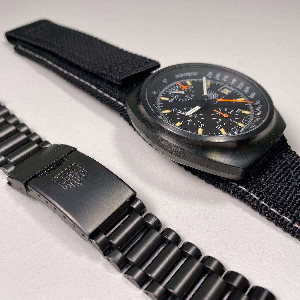TAG Heuer Pilot Chronograph 510.501 PVD DLC Black Retro Classic